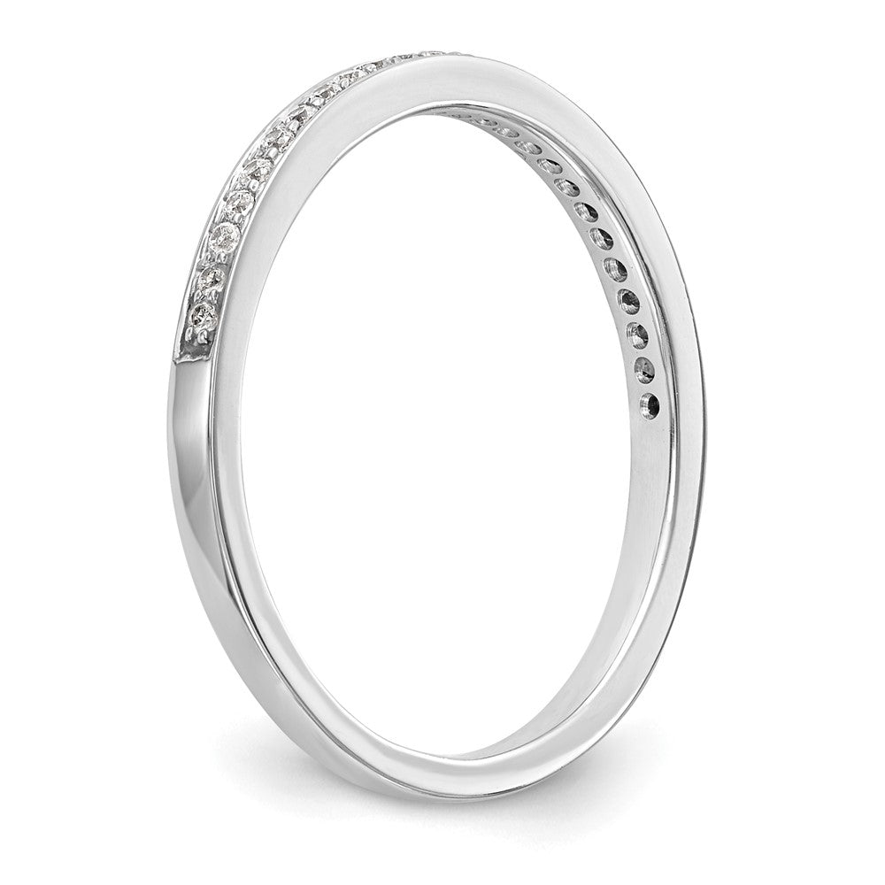 14K White Gold Real Diamond Wedding Band