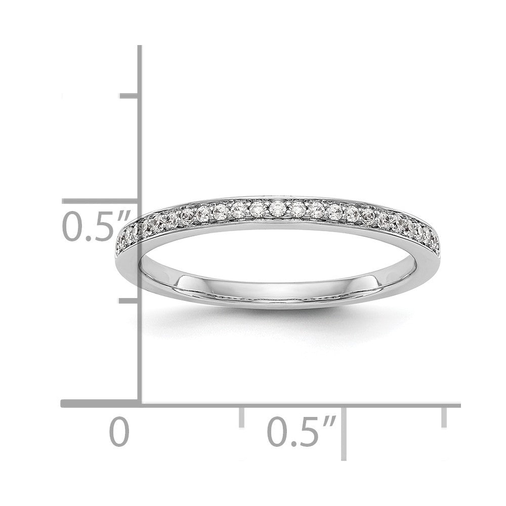 14K White Gold Real Diamond Wedding Band