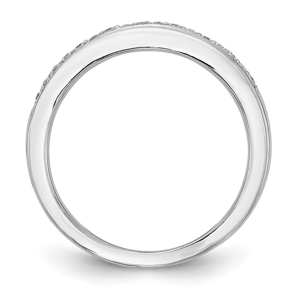 14k White Gold Real Diamond Wedding Band