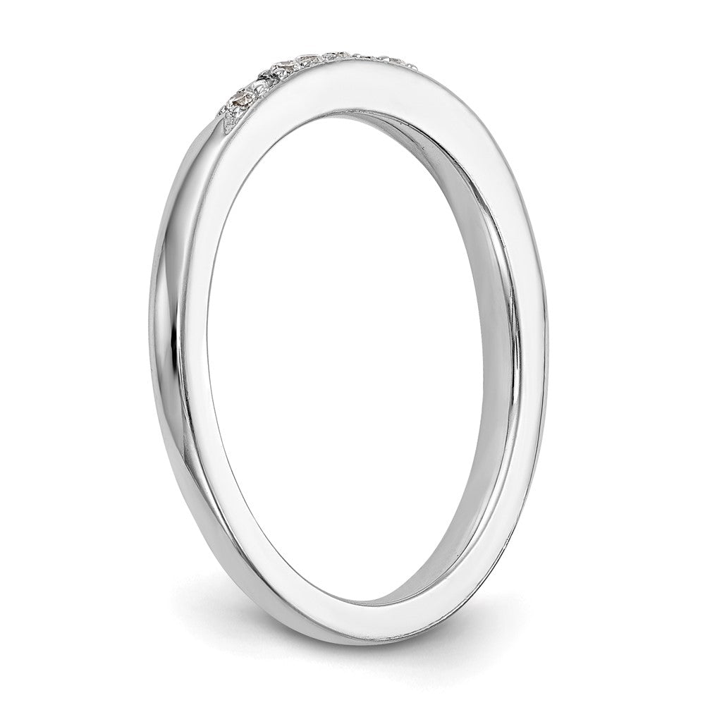 14k White Gold Real Diamond Wedding Band