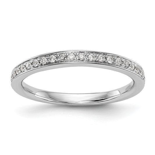 14k White Gold Real Diamond Wedding Band