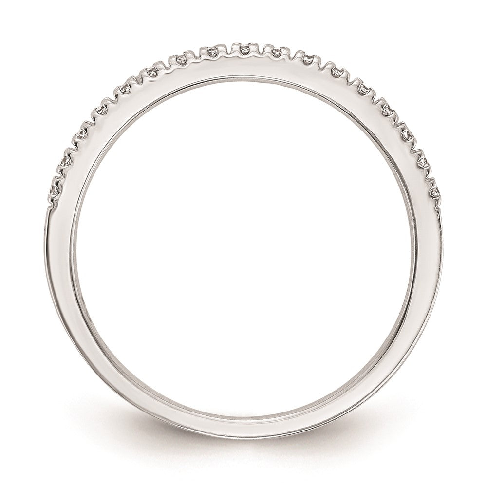 14K White Gold Real Diamond Wedding Band