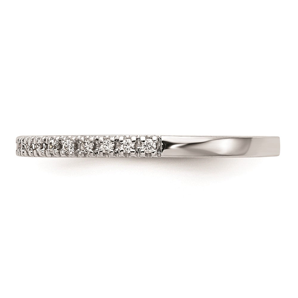 14K White Gold Real Diamond Wedding Band