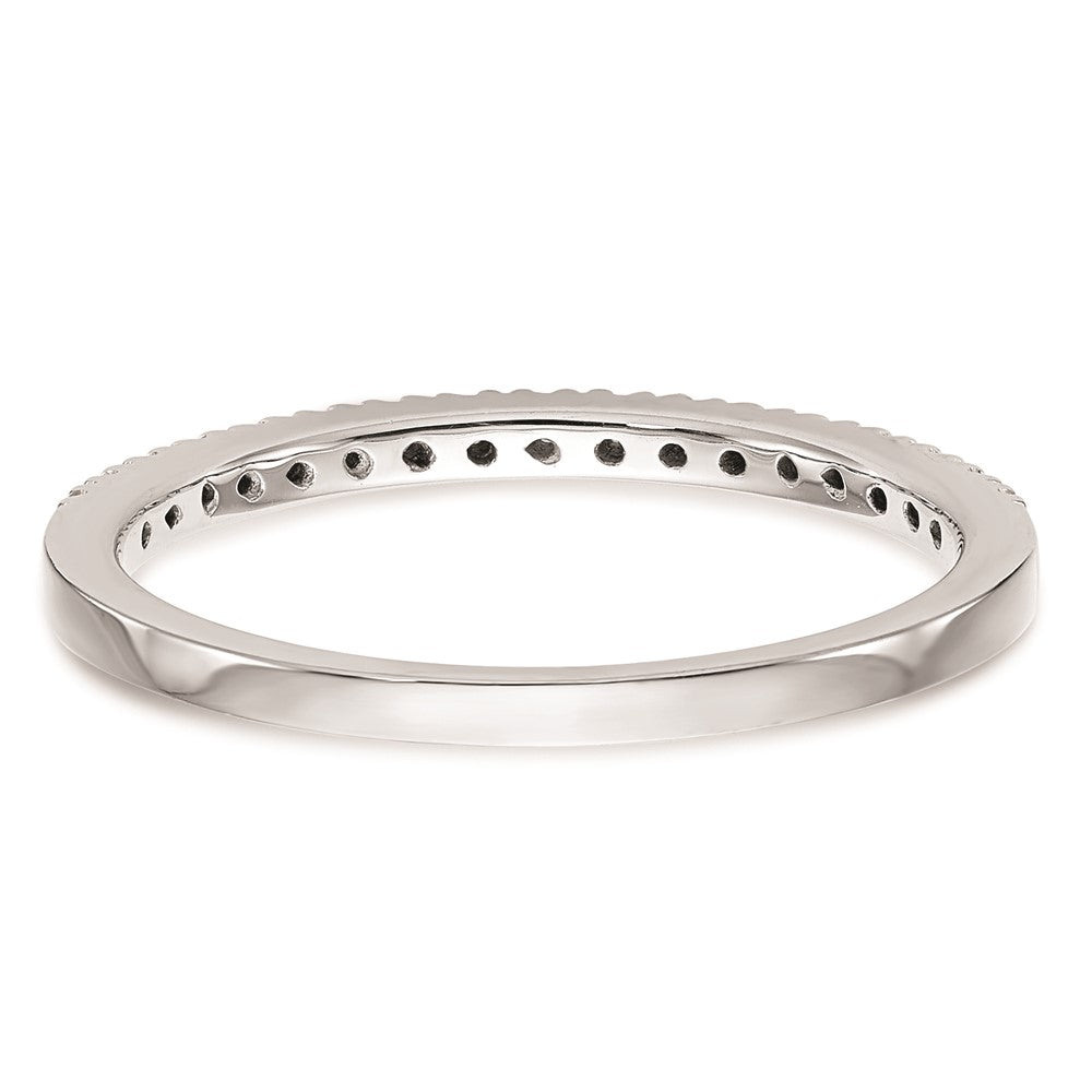 14K White Gold Real Diamond Wedding Band