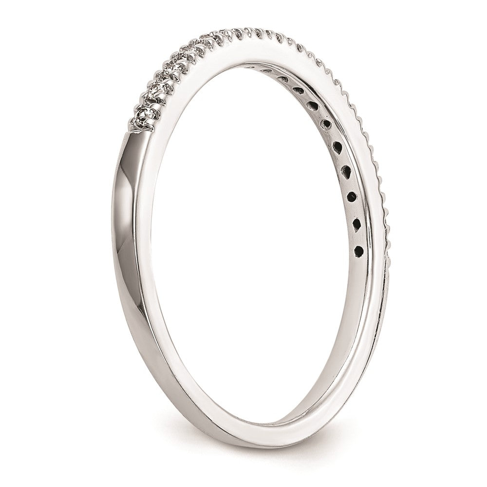 14K White Gold Real Diamond Wedding Band