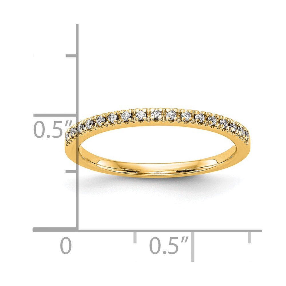 0.10ct. CZ Solid Real 14k Yellow Gold Wedding Wedding Band Ring