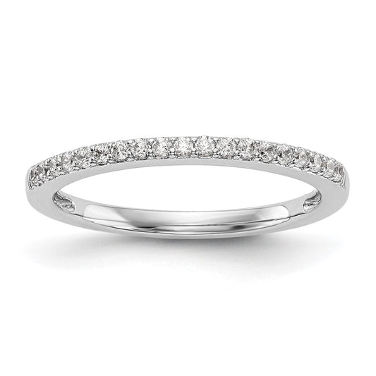 14k White Gold Real Diamond Wedding Band