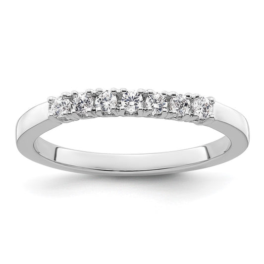 14k White Gold Real Diamond Wedding Band