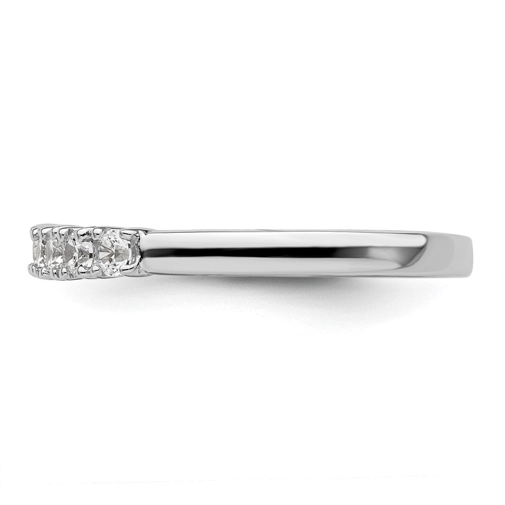 14k White Gold Real Diamond Wedding Band