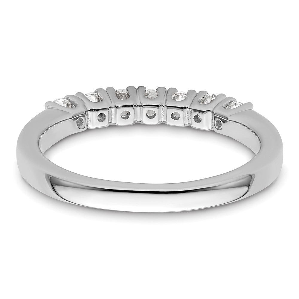 14k White Gold Real Diamond Wedding Band