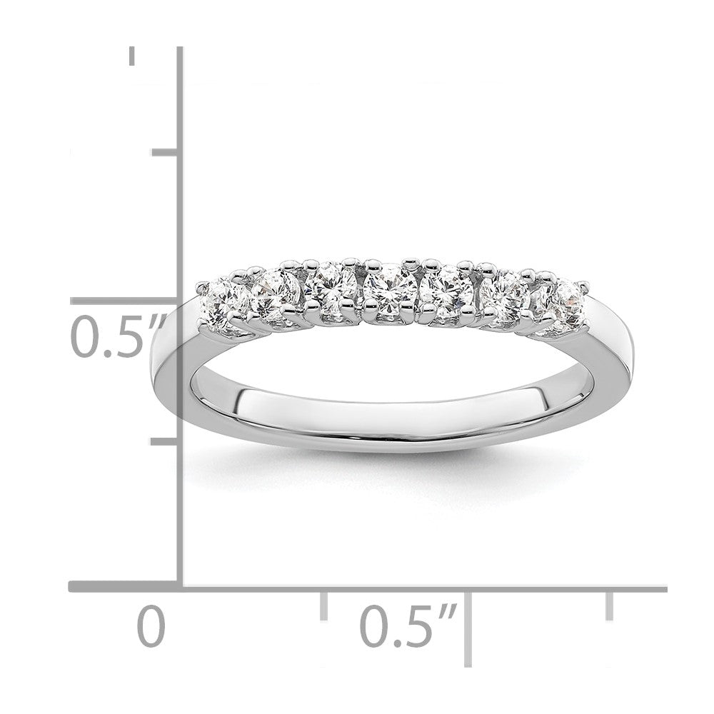 14k White Gold Real Diamond Wedding Band