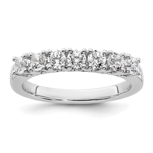 14k White Gold Real Diamond Wedding Band