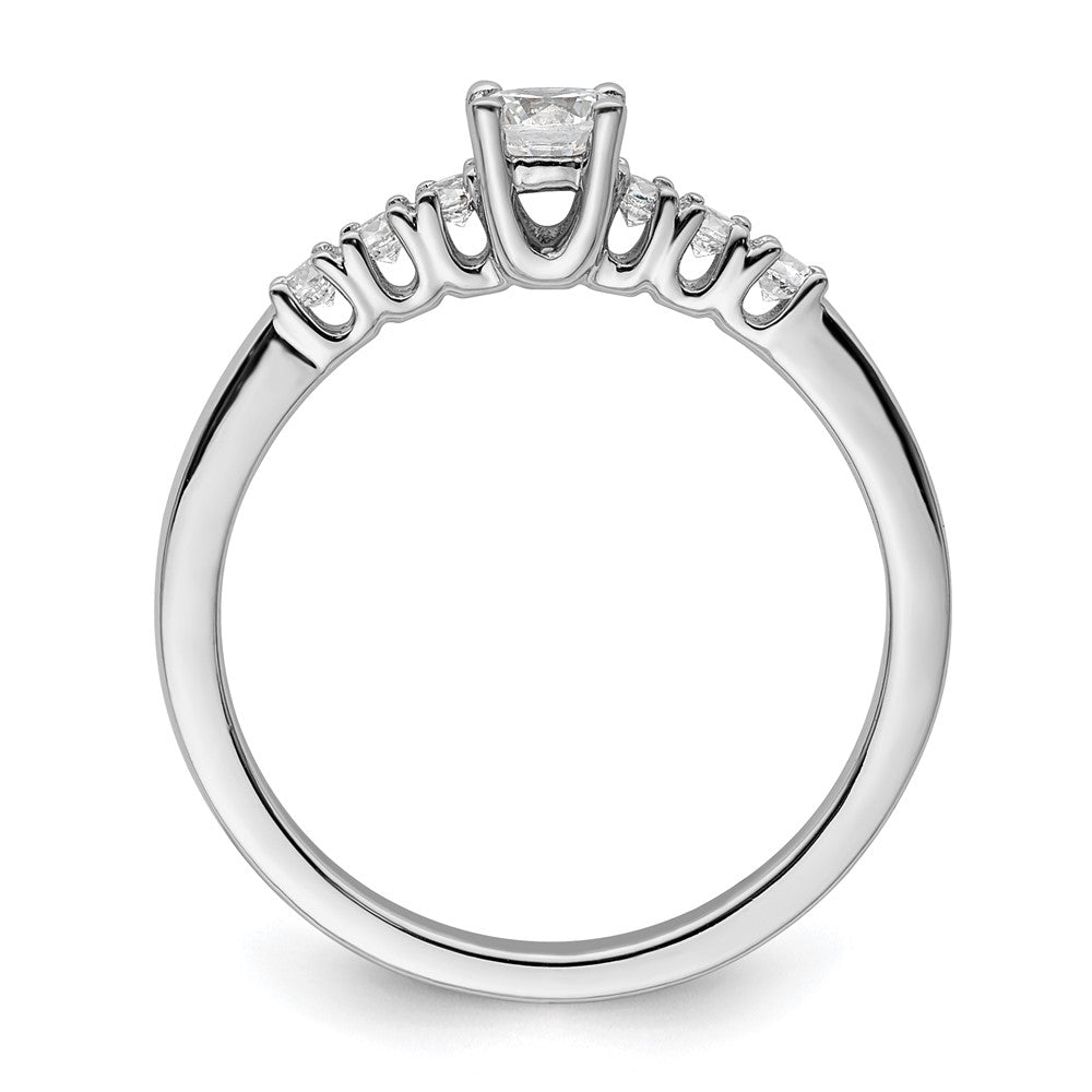 0.17ct. CZ Solid Real 14K White Gold Engagement Ring