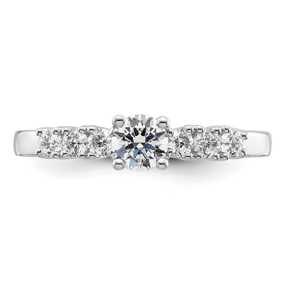 0.30ct. CZ Solid Real 14K White Gold Engagement Ring