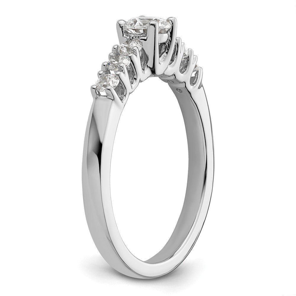 0.30ct. CZ Solid Real 14K White Gold Engagement Ring