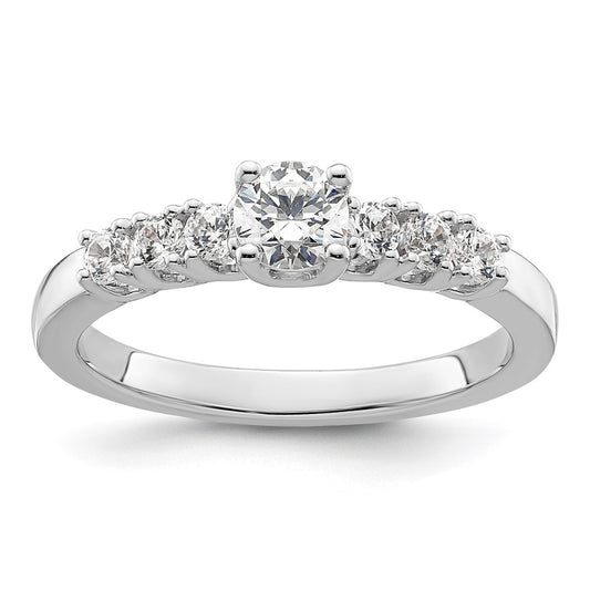 0.30ct. CZ Solid Real 14K White Gold Engagement Ring