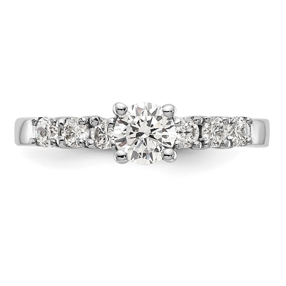 0.40ct. CZ Solid Real 14K White Gold Engagement Ring