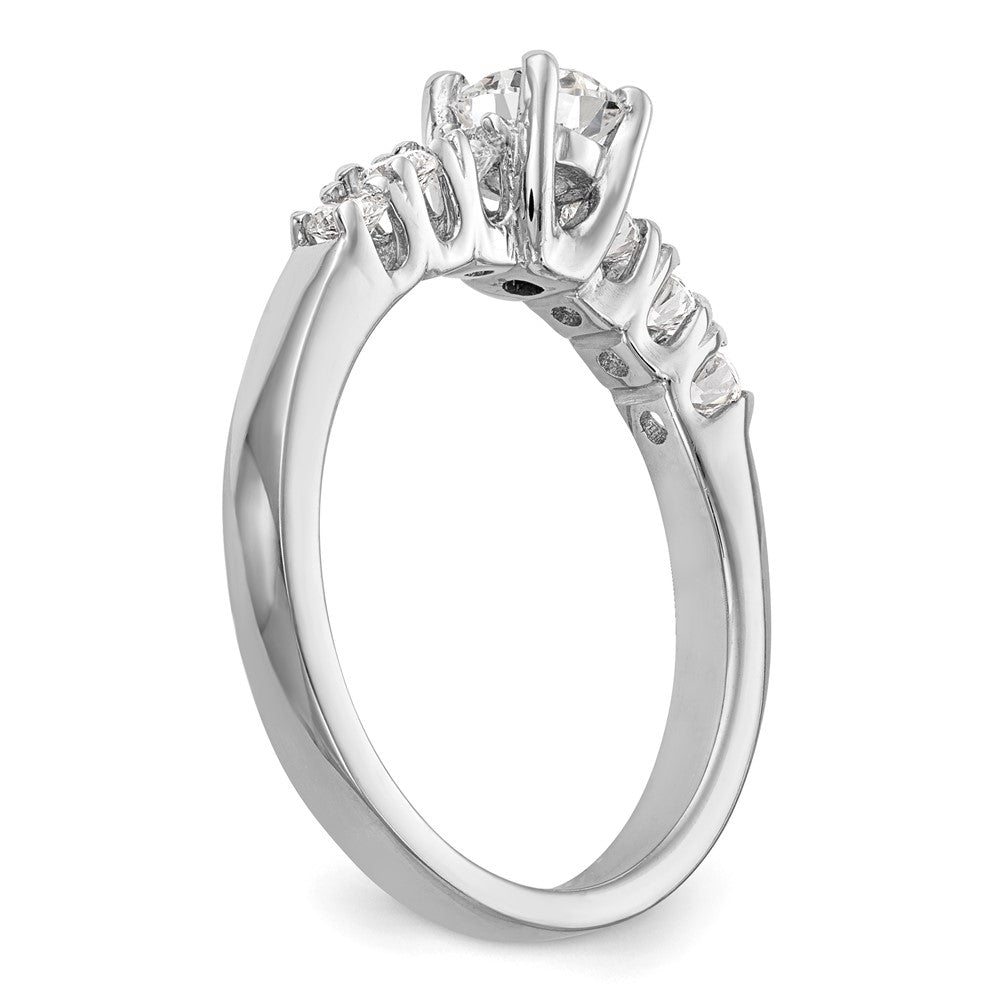 0.40ct. CZ Solid Real 14K White Gold Engagement Ring