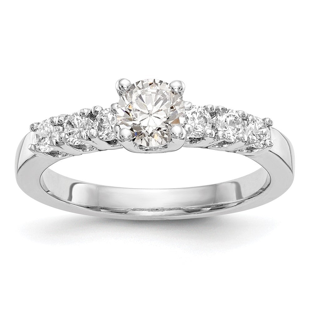 0.40ct. CZ Solid Real 14K White Gold Engagement Ring