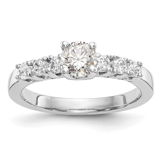 0.40ct. CZ Solid Real 14K White Gold Engagement Ring