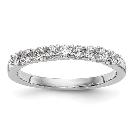 14k White Gold Real Diamond Wedding Band