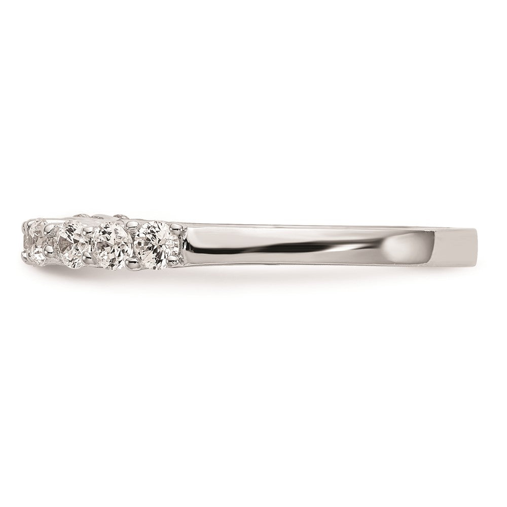 0.40ct. CZ Solid Real 14K White Gold Peg Set Engagement Ring