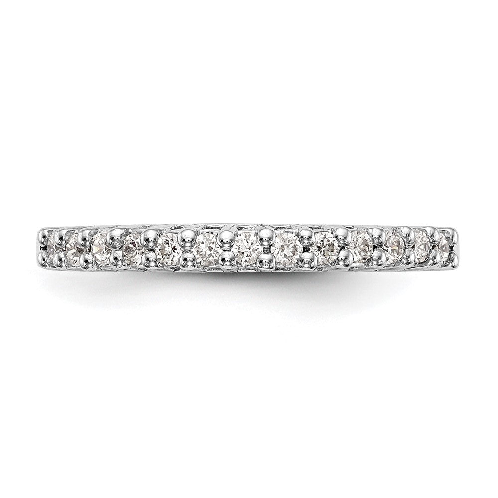 14k White Gold Real Diamond Wedding Band