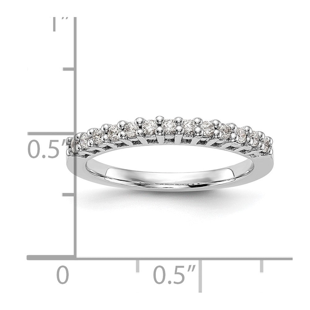 14k White Gold Real Diamond Wedding Band