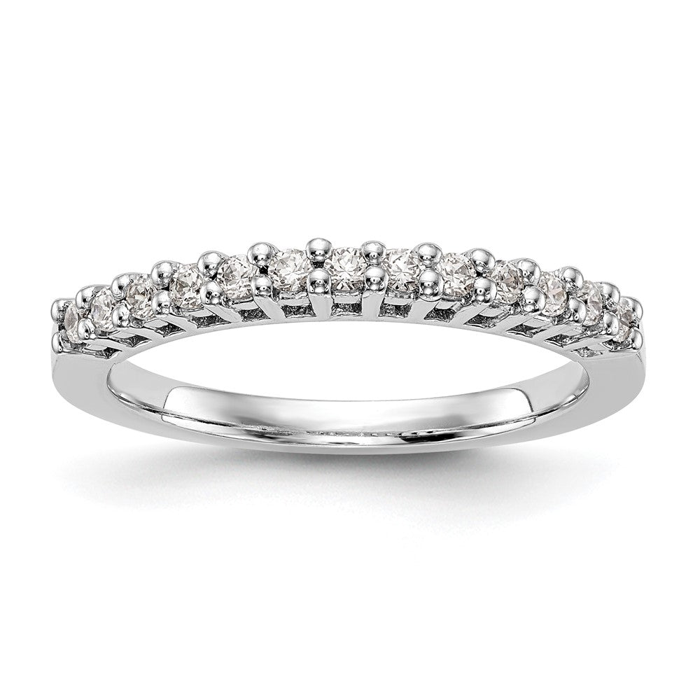 14k White Gold Real Diamond Wedding Band