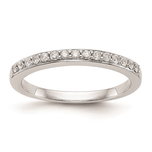 14k White Gold Real Diamond Wedding Band