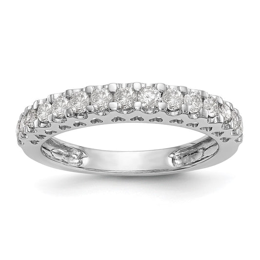 14k White Gold Real Diamond Wedding Band