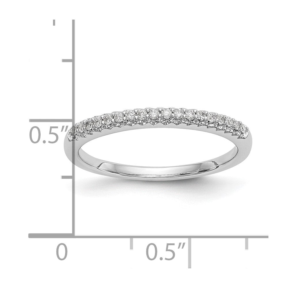 0.12ct. CZ Solid Real 14k White Gold Wedding Wedding Band Ring