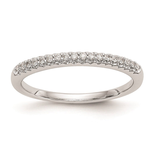 14k White Gold Real Diamond Wedding Band