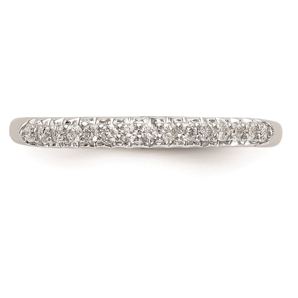 14K White Gold Real Diamond Wedding Band