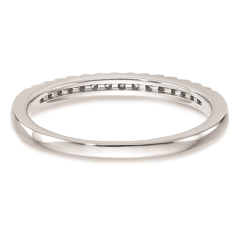 14K White Gold Real Diamond Wedding Band