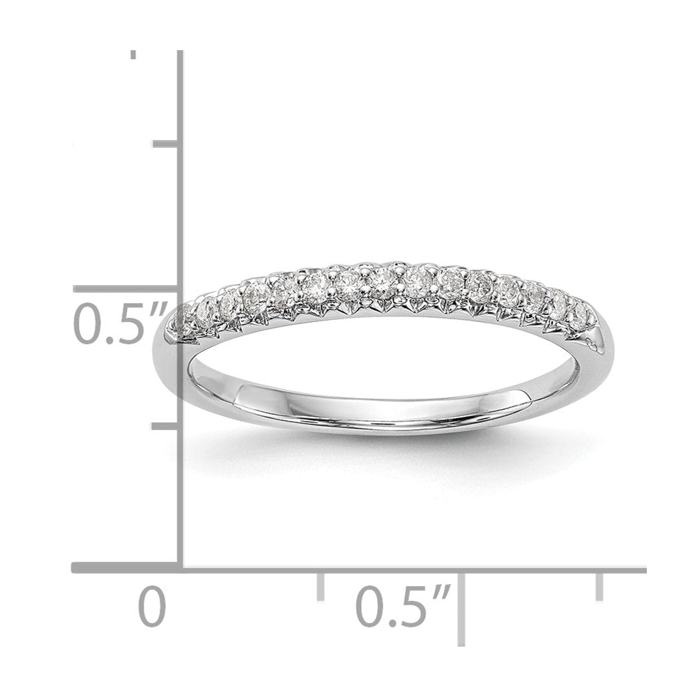 14K White Gold Real Diamond Wedding Band