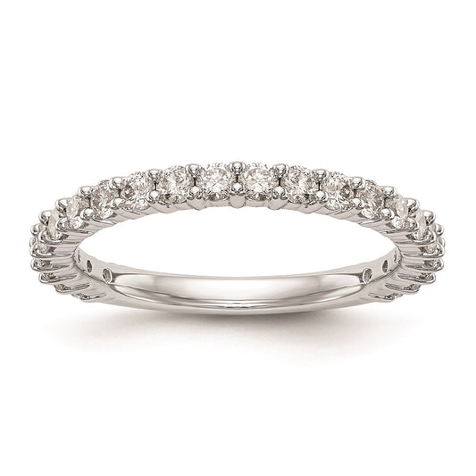 14k White Gold Real Diamond Wedding Band