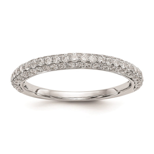 14k White Gold Real Diamond Wedding Band