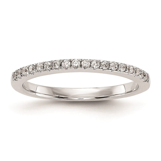 14k White Gold Real Diamond Wedding Band