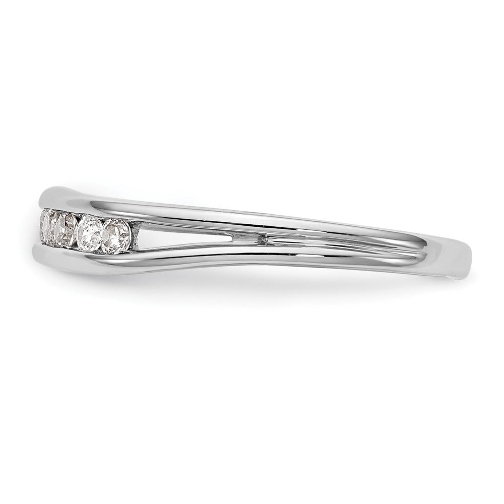 14k White Gold Real Diamond Wedding Band