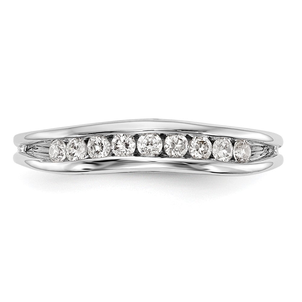 14k White Gold Real Diamond Wedding Band