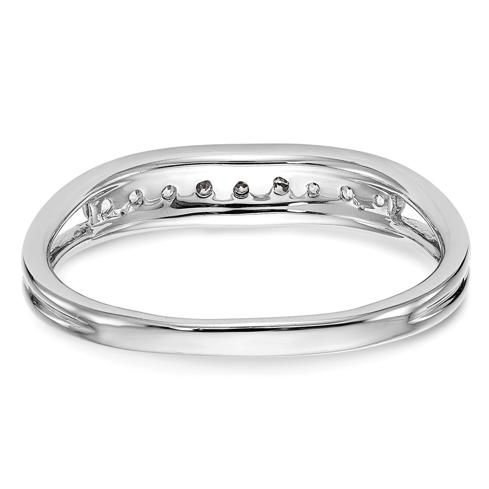 14k White Gold Real Diamond Wedding Band