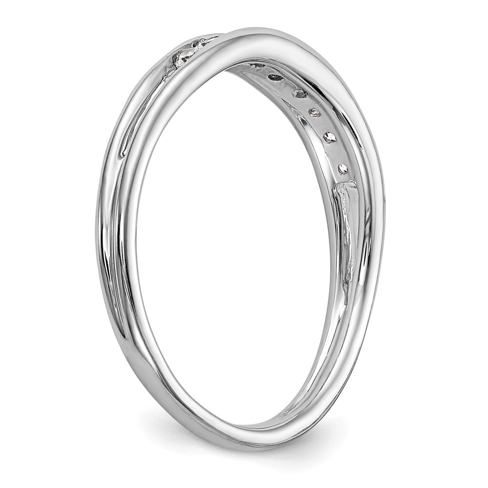 14k White Gold Real Diamond Wedding Band