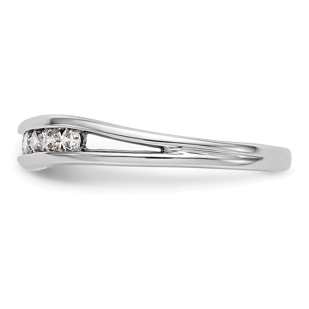 14k White Gold Real Diamond Wedding Band