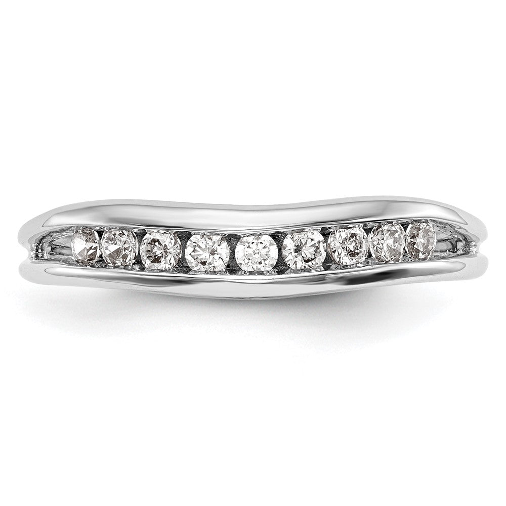 14k White Gold Real Diamond Wedding Band