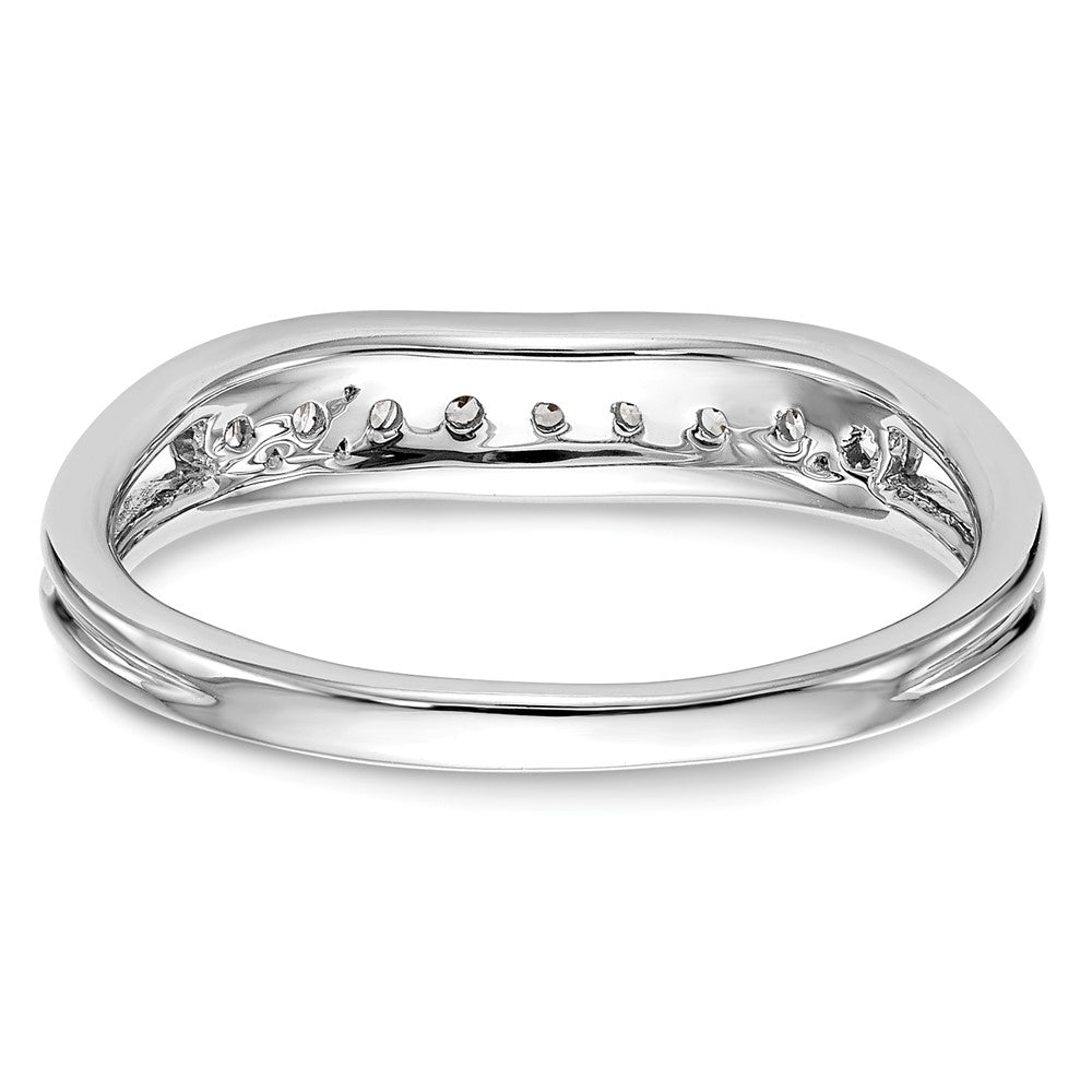 14k White Gold Real Diamond Wedding Band