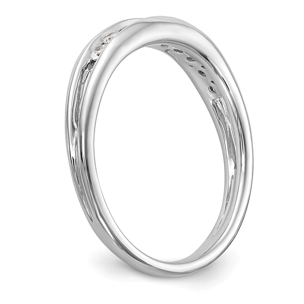 14k White Gold Real Diamond Wedding Band