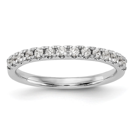 14K White Gold Real Diamond Wedding Band