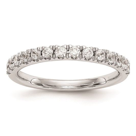 14k White Gold Real Diamond Wedding Band