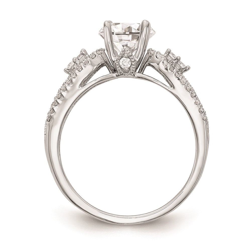 0.25ct. CZ Solid Real 14K White Gold Engagement Ring